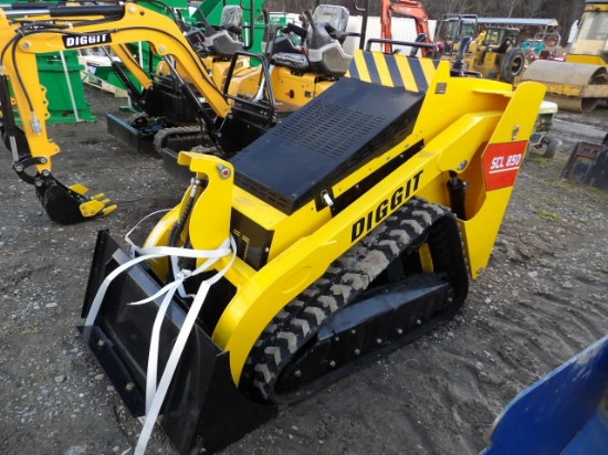 Diggit SCL850 Ride On Skid Steer, Quick Attach Bucket, Gas Powered, Unused