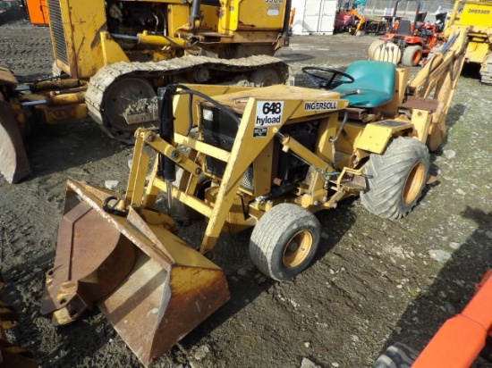 Case 648 Compact Tractor Loader Backhoe, Power Steering, Onan Gas Engine, 2