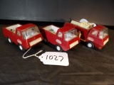 (3) Small Scale Tonka Trucks