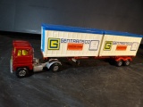 Matchbox Tractor Trailer w/ Sea Containers, Unusual Toy!