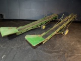 (2) John Deere Hay Elevators, Belts Are Broken, Metal Wheels