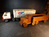 CF, Tonka Metal & Wood Trucks