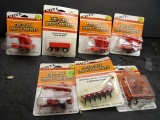(7) 1/64 Implements, Wagons, Grinder Mixer, Plow, Chisel