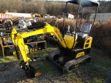 Agrotk QH12 Mini Excavator w/ Thumb, Rubber Tracks, Backfill Blade, Briggs