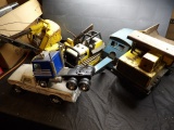 Sandbox Lot Nylint Dozer, Vermeer Pickup, Structo Crane, Tonka Dump