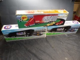 (2) Mobil, (1) Getty Race Car Haulers