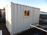 7x12 Storage Container, Side Door & Window, Minor Floor Damage