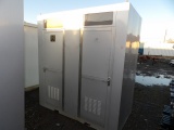 2 Stall Portajohn, Light Duty, Welds Holding The Door Hinges Are Broken And