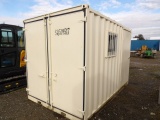 7x12 Storage Container, Side Door & Window, Minor Floor Damage