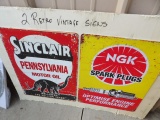 Sinclair & NGK Signs, New Reproduction