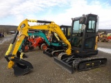 UNUSED GF Industry STE35SR Mini Excavator w/ Hydraulic Thumb & Backfill Bla