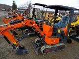 AGT L12 Mini Excavator w/ Thumb, Orange, Briggs & Stratton Gas Engine, Unus