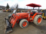 Kioti DK45 4wd Compact Tractor w/ KL249 Loader, Very Clean Local Tractor Wi