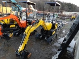 AGT QH12 Mini Excavator w/ Thumb, Yellow, Briggs & Stratton Gas Engine, Unu