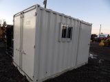 7x12 Storage Container, Side Door & Window, Minor Floor Damage