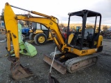 JCB 803 Mini Excavator, OROPS, Good Rubber Tracks, Backfill Blade, Runs & D