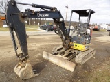 Deere 35G Mini Excavator w/ Hydraulic Angle Blade, OROPS, Good Rubber Track