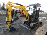 UNUSED GF Industry STE35SR Mini Excavator w/ Hydraulic Thumb & Backfill Bla