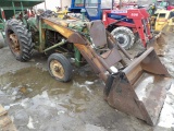 Oliver 550 Gas Utility Tractor w/ Loader, Good Tires, Wheel Weights, Runs