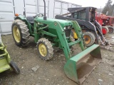 John Deere 1050 4wd Compact Tractor w/ 75 Loader, Power Steering, Excellent