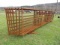 7x Heavy Duty 24' Cattle Corral Panels, 1 Has A 10' Swinging Gate, Sold By