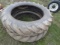 Pair Of Socony Mobil 13.6-38 Tires, Neat Old Checkerboard Tires
