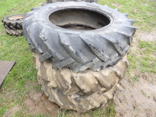(3) 12.4-24 Tractor Tires