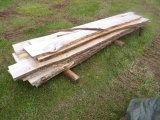 Pile Of Live Edge Lumber, 7'-9' Various Lengths