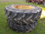 Pair Of 20.8R42 10 Bolt Duals On John Deere Rims