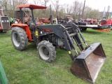 Tafe 45DI 4wd Tractor w/ Loader, ROPS Canopy, Dual Remotes, 2624 Hours, Cle