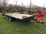 New Unused Pequea 17' Deckover Trailer w/ Ramps, 9999 GVW, 6 Bolt Wheels, W