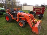 Kubota B2320 4wd Compact Tractor w/ LA304 Loader, Hydro, Power Steering, Ne