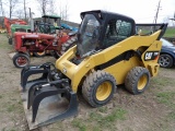 Cat 277D Skid Steer, Grapple Bucket, EROPS w/ Heat & AC, High Flow, 2 Speed