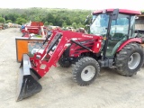 Mahindra 2565 4wd Cab Tractor w/ Loader, Gear Drive w/ Shuttle, Cab w/ Heat