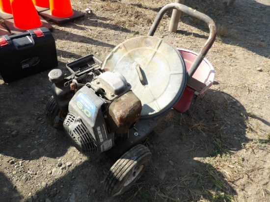 Honda 6 Hp Motor On Cart & Red Water Pail