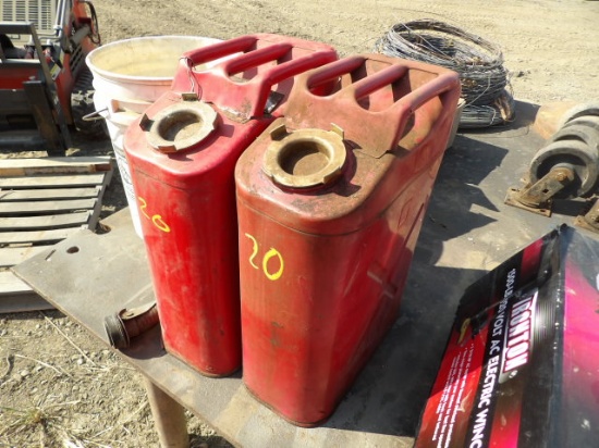 (2) Red Gas Cans