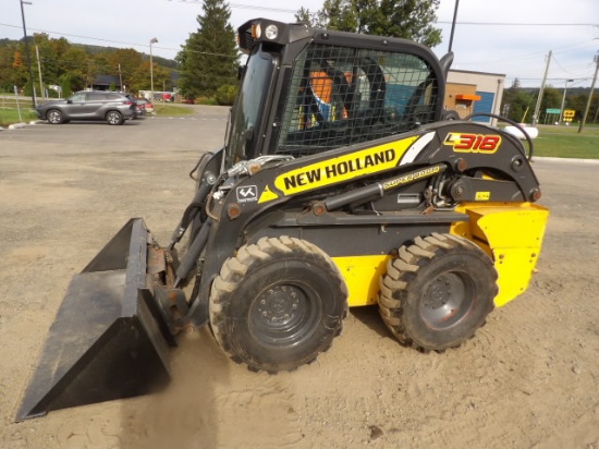 2021 New Holland L318 Skid Steer, EROPS w/ Heat & AC & Radio, Heated Seat,