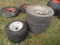 Set Of 4 Turf Tires & Rims 29-12.00-15 & 20-8-10 Off Small Compact Tractor