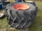 Titan 18.4-30 Tires On Cast Wheel Centers Off Kubota M Series Tractors, Lig