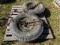 (2) 6.00-16 Wheels & Chains Off David Bradley Walk Behind