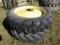 15.5-38 Tires On 9 Bolt Pressed Steel Wheels