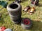 (4) 205/50-10 Tires & (2) 4.00-9 Tires & Rims