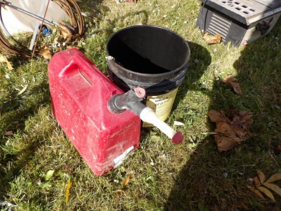 Gas Can & 5 Gal Bucket