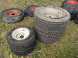 Set Of 4 Turf Tires & Rims 29-12.00-15 & 20-8-10 Off Small Compact Tractor