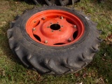 Galaxy 9.5-22 Tire On Kubota MFWD Tractor Rim