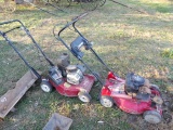 (2) Red Push Mowers, Not Running