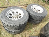 (4) Dick Cepek 265/70R17 Tires On 8 Bolt Alluminum Rims