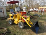 Fland FL45 Compact Wheel Loader, Gas Powered, 3 Speed Gear Drive, Unused Ma