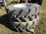 Goodyear Super Traction 16.9-30 On 8 Bolt Rims & Front MFWD Tires & Rims Of