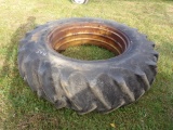 (1) 18.4-38 Tire On Double Bevel Rim